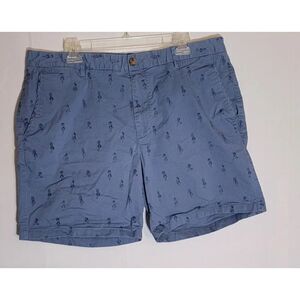 Bonobos Hula Print Chino Shorts Men’s Sz 38 Blue 7” Inseam Stretch Lightweight